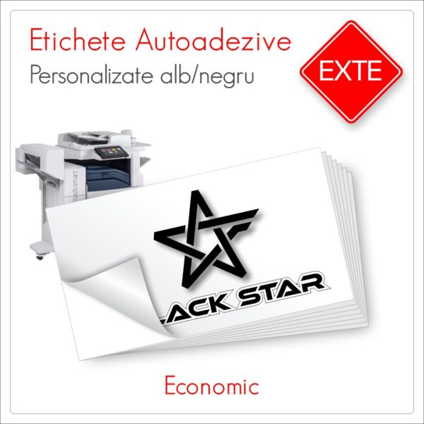 Etichete Autoadezive Personalizate Alb/Negru | EXTE | Mads Smart