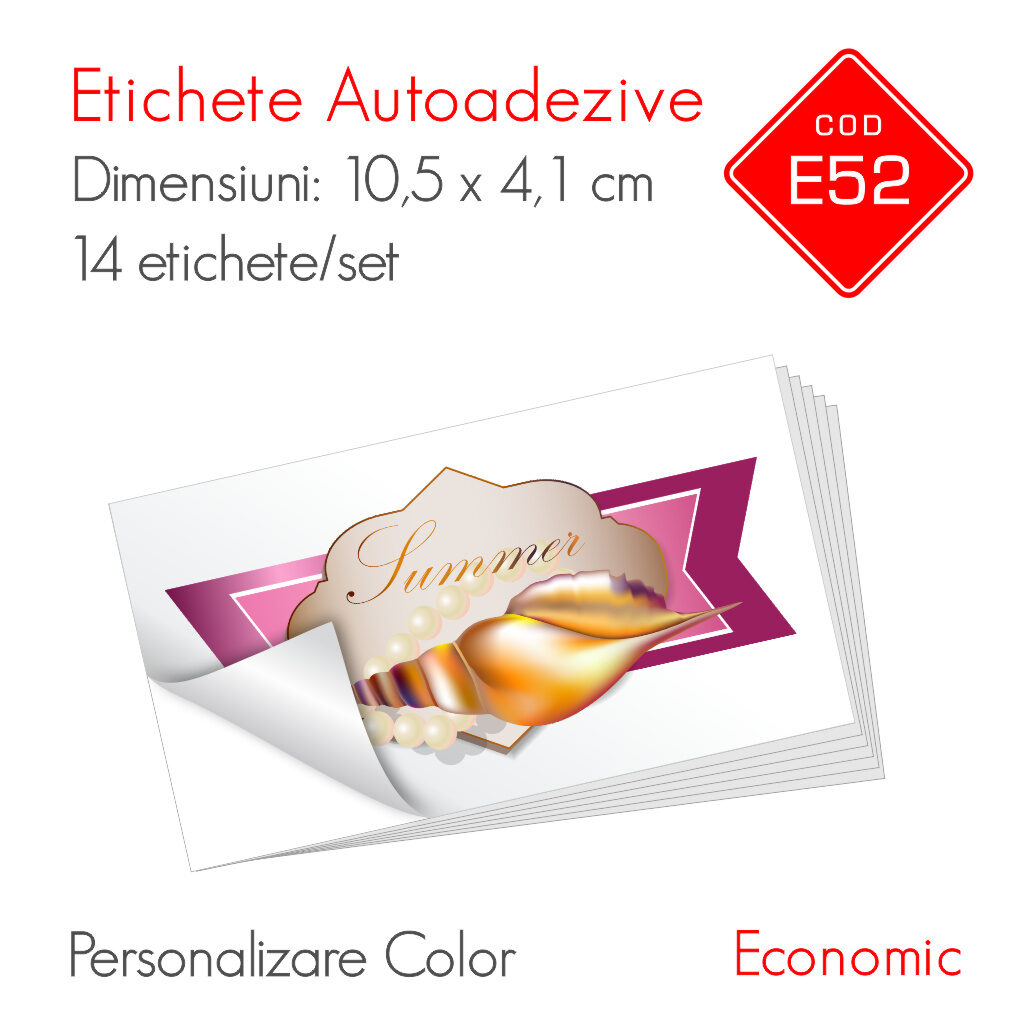 Etichete Autoadezive Personalizate Color 105 x 41 mm | Economic
