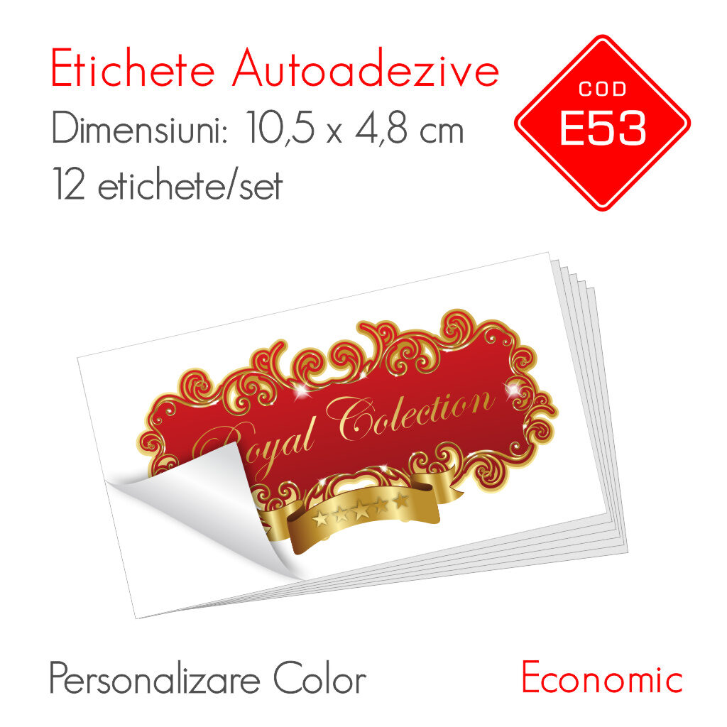 Etichete Autoadezive Personalizate Color 105 x 48 mm | Economic