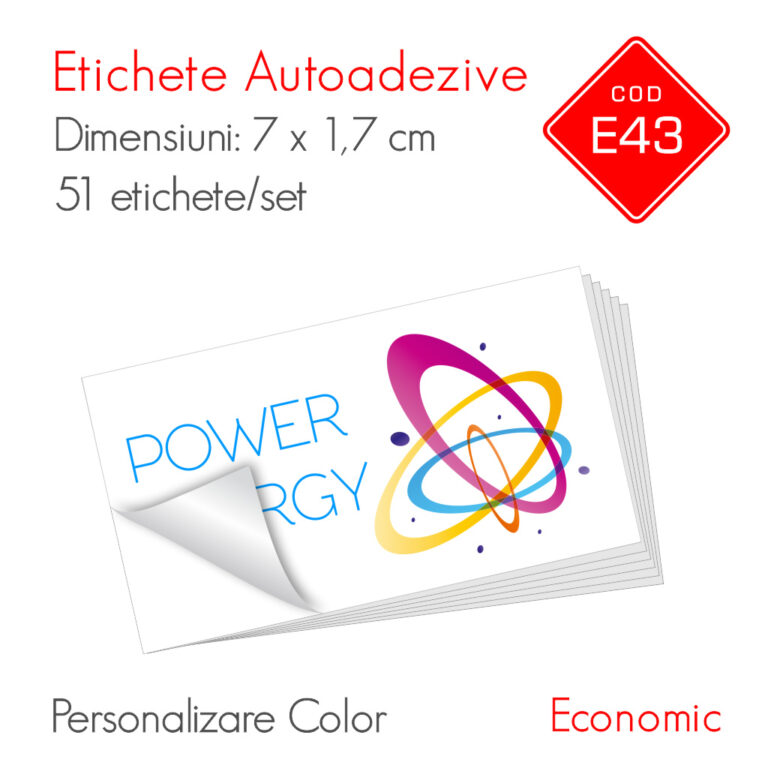 Etichete Autoadezive Personalizate Color 70 x 17 mm | Economic