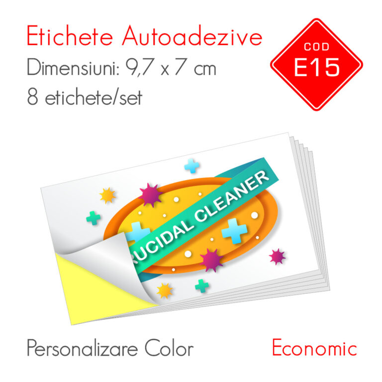 Etichete Autoadezive Personalizate Color 97 x 70 mm Economic E15 A